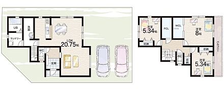 ○中筋小学校・・・徒歩4分 ○城南中学校・・・徒歩7分 