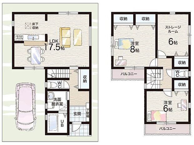 【2LDK+S(納戸)】○南小学校・・・徒歩10分 ○第七中学校・・・徒歩14分