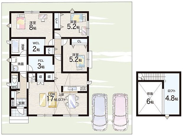 【3LDK】○明親小学校・・・徒歩３５分 ○大淀中学校・・・徒歩３７分