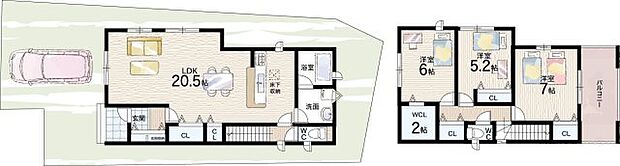 【3LDK】○妙見坂小学校・・・徒歩8分 ○第三中学校・・・徒歩20分