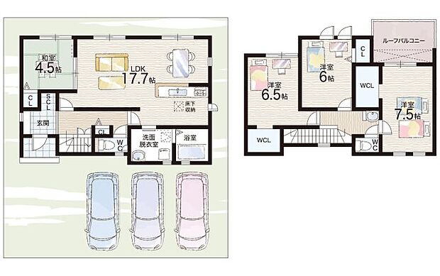 【4LDK】○天野小学校・・・徒歩25分 ○西中学校・・・徒歩24分