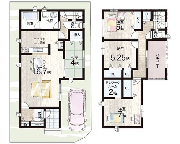 【3LDK+S(納戸)】○孔舎衙小学校・・・徒歩9分 ○孔舎衙中学校・・・徒歩19分