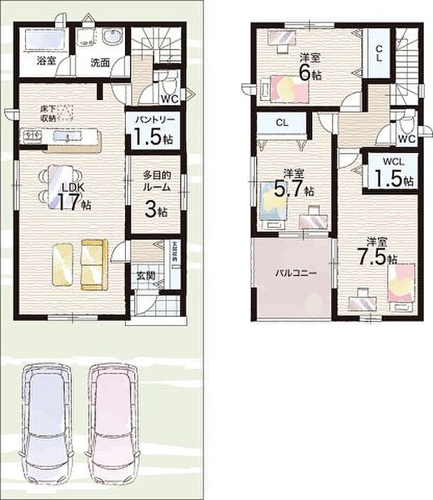【3LDK】○くすのき小学校・・・徒歩8分 ○四條畷西中学校・・・徒歩5分