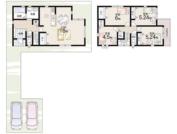 【4LDK】○くすのき小学校・・・徒歩11分 ○男山第二中学校・・・徒歩9分