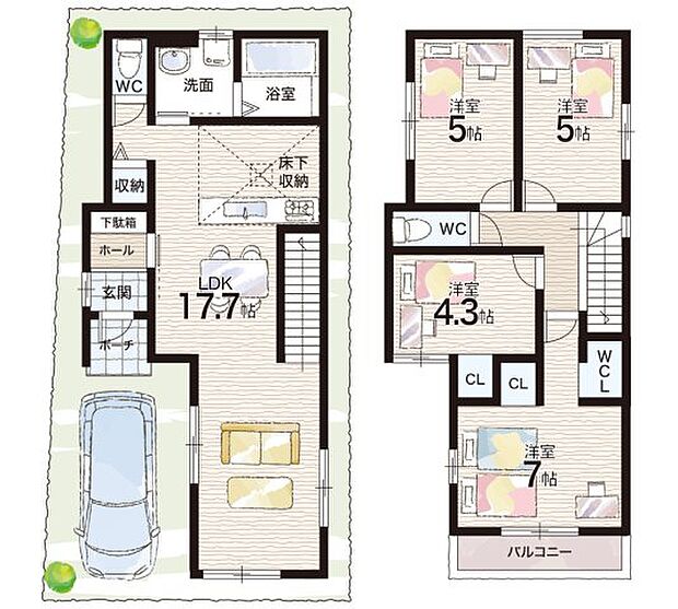 【4LDK】○豊島小学校・・・徒歩5分 ○第四中学校・・・徒歩19分