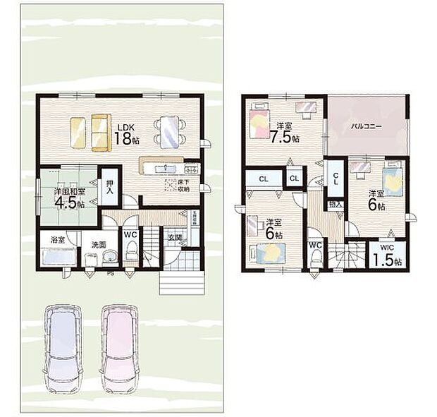 【4LDK】○安土小学校・・・徒歩11分 ○安土中学校・・・徒歩11分