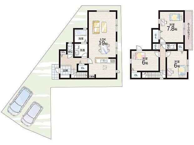 【3LDK】○三上小学校・・・徒歩14分 ○野洲中学校・・・徒歩53分