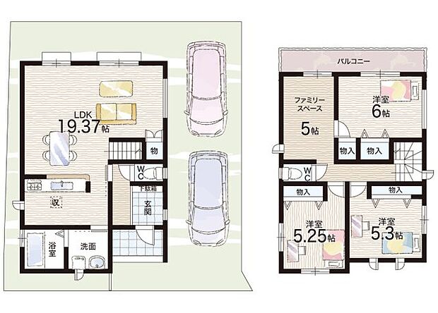 【3LDK】○丹比小学校・・・徒歩11分 ○河原城中学校・・・徒14歩分