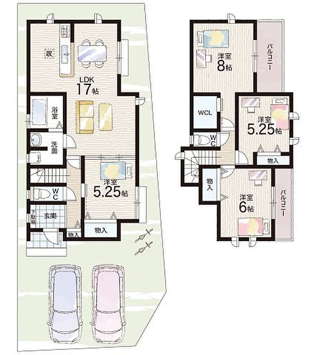 【4LDK+S(納戸)】○丹比小学校・・・徒歩11分 ○河原城中学校・・・徒14歩分
