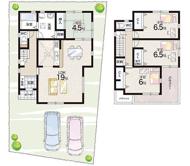 【4LDK】○武庫小学校・・・徒歩7分 ○狭間中学校・・・徒歩18分