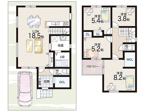 【4LDK】○樋ノ口小学校・・・徒歩5分 ○甲武中学校・・・徒歩11分