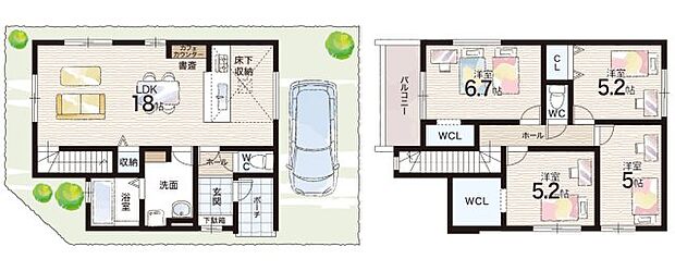 【4LDK】○荻野小学校・・・徒歩2分 ○荒牧中学校・・・徒歩21分
