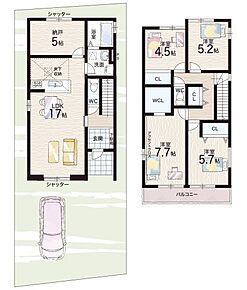 ○園和小学校・・・徒歩14分 ○園田東中学校・・・徒歩11分 