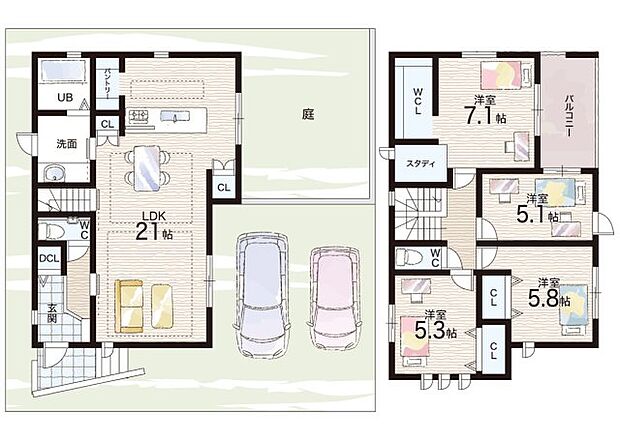 【4LDK】○塩屋北小学校・・・徒歩10分 ○塩屋中学校・・・徒歩18分