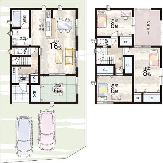 【4LDK】○平城小学校・・・徒歩15分 ○平城中学校・・・徒歩6分