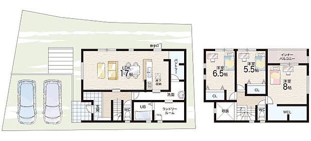 【3LDK】○東登美ヶ丘小学校・・・徒歩７分 ○登美ヶ丘北中学校・・・徒歩１１分