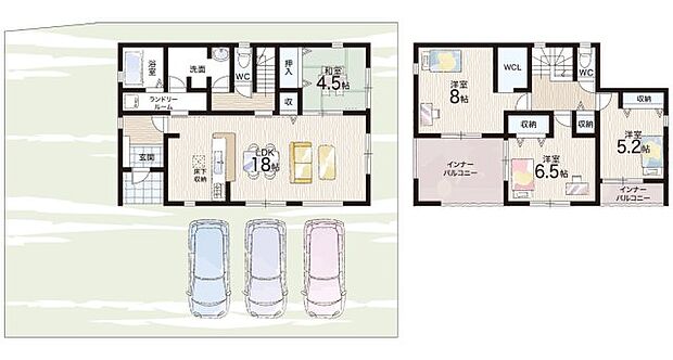 【3LDK】○広陵北小学校・・・徒歩17分 ○広陵中学校・・・徒歩30分