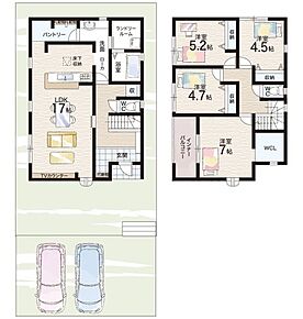 ○上牧第二小学校・・・徒歩9分 ○上牧第二中学校・・・徒歩23分 