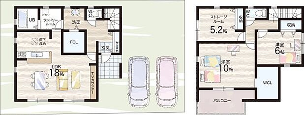 【2LDK+S(納戸)】○川西小学校・・・徒歩5分 ○式下中学校・・・徒歩13分