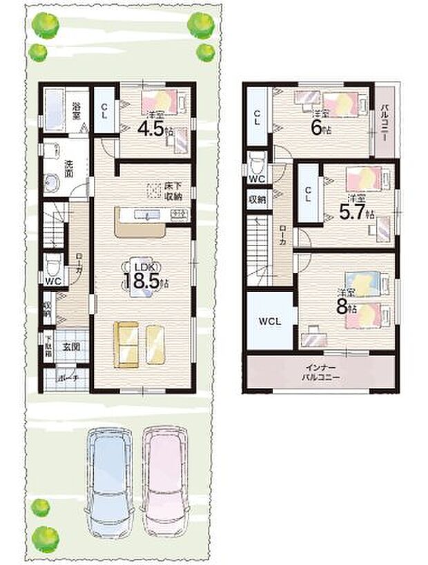 【4LDK】○田原本小学校・・・徒歩7分 ○田原本中学校・・・徒歩5分