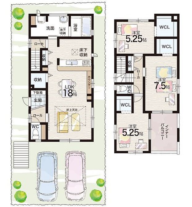 【3LDK】○はるみ小学校・・・徒歩９分 ○晴美台中学校・・・徒歩２分