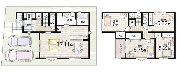 【3LDK+S(納戸)】○石橋南小学校・・・徒歩10分 ○石橋中学校・・・徒歩29分