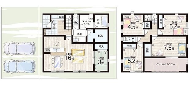 【4LDK+S(納戸)】○田原本小学校・・・徒歩28分 ○北中学校・・・徒歩25分