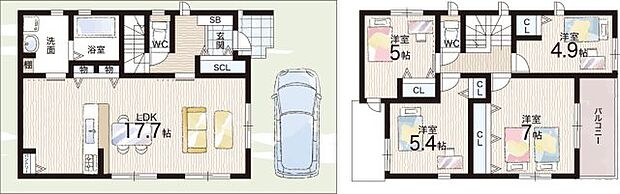 【4LDK】○四條畷南小学校・・・徒歩9分 ○四條畷西中学校・・・徒歩8分