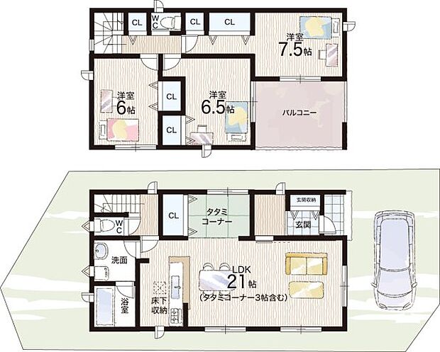 【3LDK】○倉治小学校・・・徒歩8分 ○第二中学校・・・徒歩24分