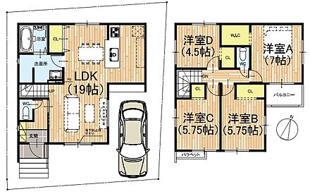 ○橋本小学校・・・徒歩7分 ○男山第三中学校・・・徒歩19分 