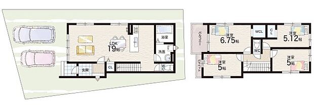 【4LDK】○嵐山東小学校・・・徒歩13分 ○松尾中学校・・・徒歩14分