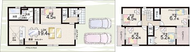 【5LDK】○三井小学校・・・徒歩13分 ○第十中学校・・・徒歩7分