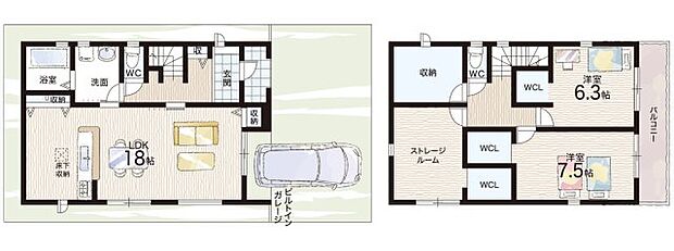 【2LDK+S(納戸)】○牧野小学校・・・徒歩13分 ○第三中学校・・・徒歩12分