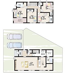 ○三和小学校・・・徒歩5分 ○香芝中学校・・・徒歩17分 