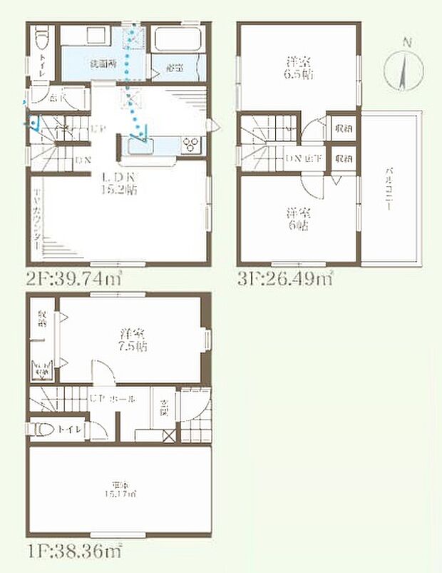 【3LDK+S(納戸)】○松原小学校・・・徒歩6分 ○第六中学校・・・徒歩14分