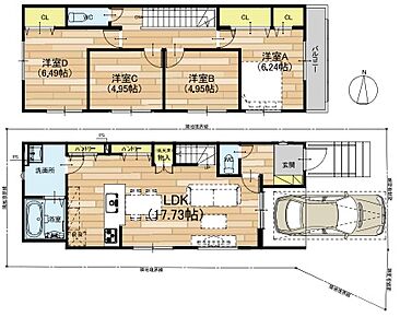 ○富田小学校・・・徒歩7分 ○第四中学校・・・徒歩19分 