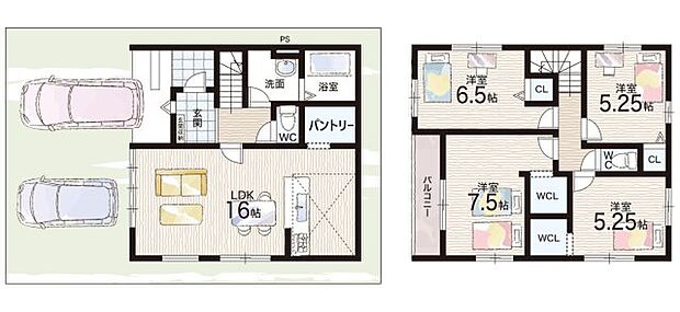 【4LDK】○荻野小学校・・・徒歩12分 ○荒牧中学校・・・徒歩13分