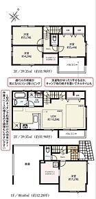 建物面積に車庫部分約15.21平米を含む 