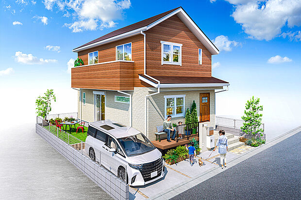 3号棟　外観完成予想図（図面を基に描いたもので現実と多少異なる場合がございます。）