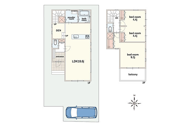 【参考プラン】4号区参考プラン/建物面積:89.43平米/建物価格:2191万円(税込)