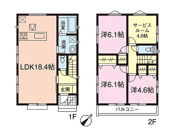 間取図（2号棟）