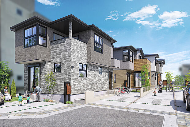 【【心躍る暮らしを育む全16邸のビッグタウン】】各邸には季節感あふれる植栽を配し、街をゆっくりと散歩すれば外観と植栽が調和して生まれる美しい風景を楽しめます。
さらに夜になると街に照明が灯り、帰宅する人をやさしく迎えます。