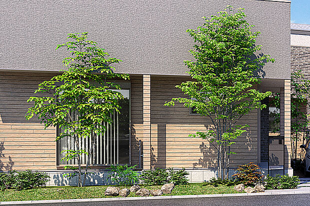 【【四季を彩る植栽計画】】【四季を彩る植栽計画】
季節ごとに表情を変える花木とシンボルツリーをバランス良く植樹しました。共に街並みに美しさと潤いを添えてくれます。※植栽の種類は号棟により異なります。