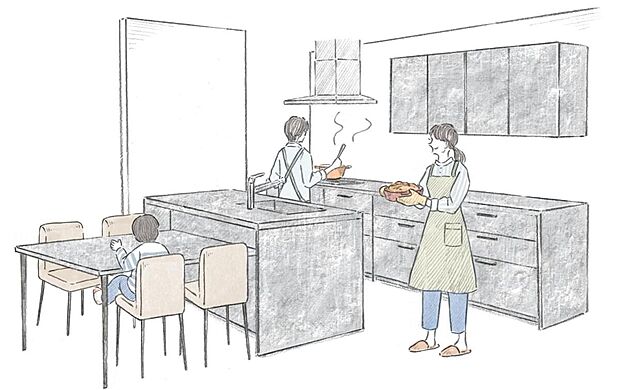 【キッチンハウス】機能性、デザイン性に優れたキッチンハウスのキッチンを採用することもできます!実物は三郷展示場にてご覧いただけます。