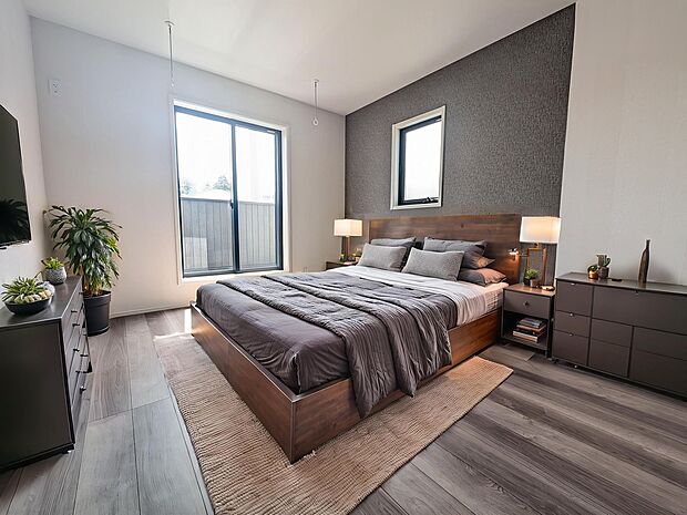 7.3帖の主寝室。
(家具はCGです)