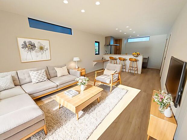 【１階　17帖LDK】　※家具・家電はイメージです。