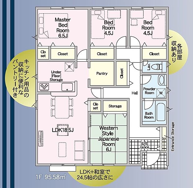 1号棟 間取り 4LDK 平屋