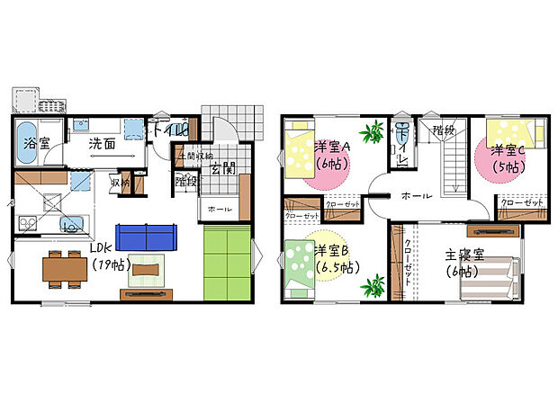 間取り　32坪　4SLDK