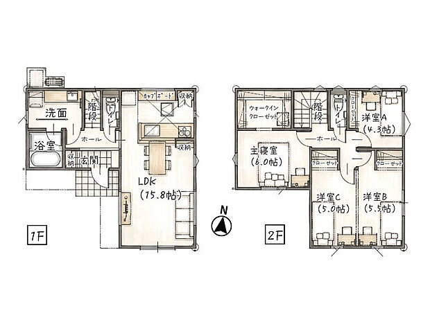 間取り　30.05坪　4LDK