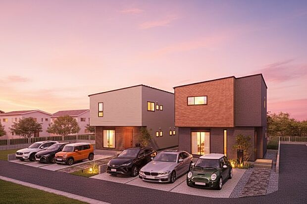 【完成予想図(外観)】2号地|完成イメージ